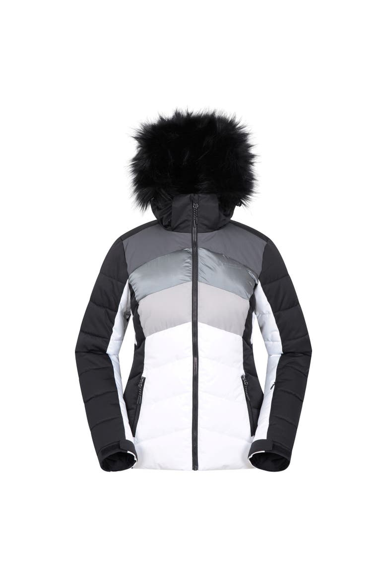 Cascade Padded Ski Jacket, Main, color, White and Black