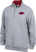 Champion Men's Champion Heather Gray Arkansas Razorbacks Fleece Quarter-Zip Pullover