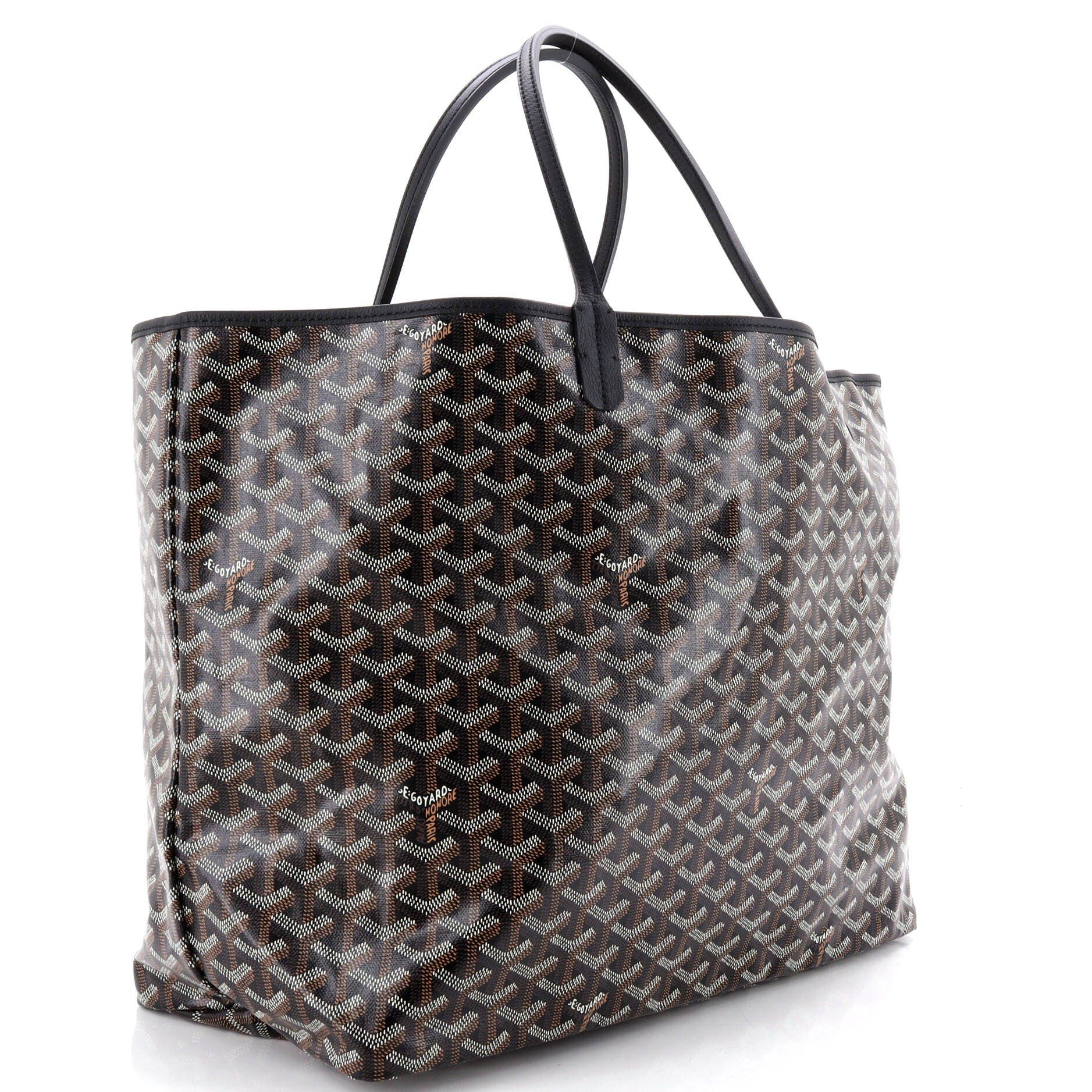 Pre-Owned Goyard Saint Louis Tote Coated Canvas GM, Alternate, color, Black