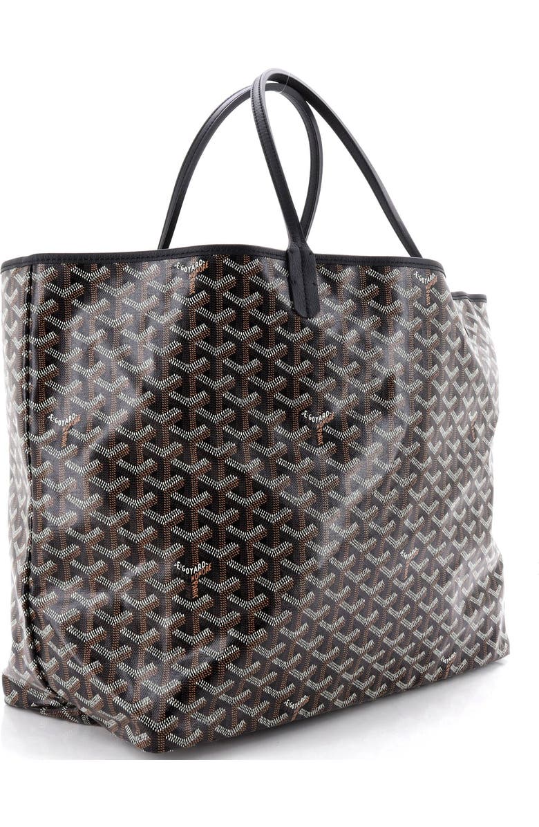 Pre-Owned Goyard Saint Louis Tote Coated Canvas GM, Alternate, color, Black
