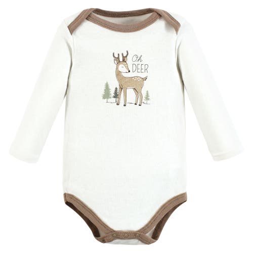 Hudson Baby Five-piece Collection Of Long-sleeve Cotton Bodysuits In Multi