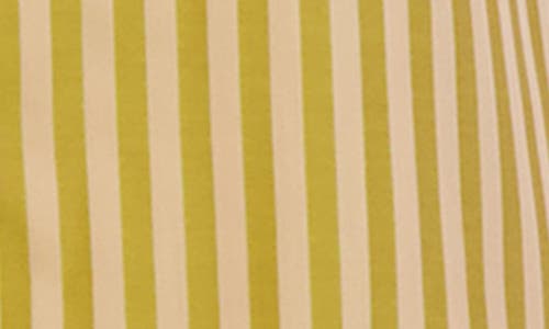 Shop Foxcroft Pandora Stripe Cotton Blend Button-up Shirt In Gold