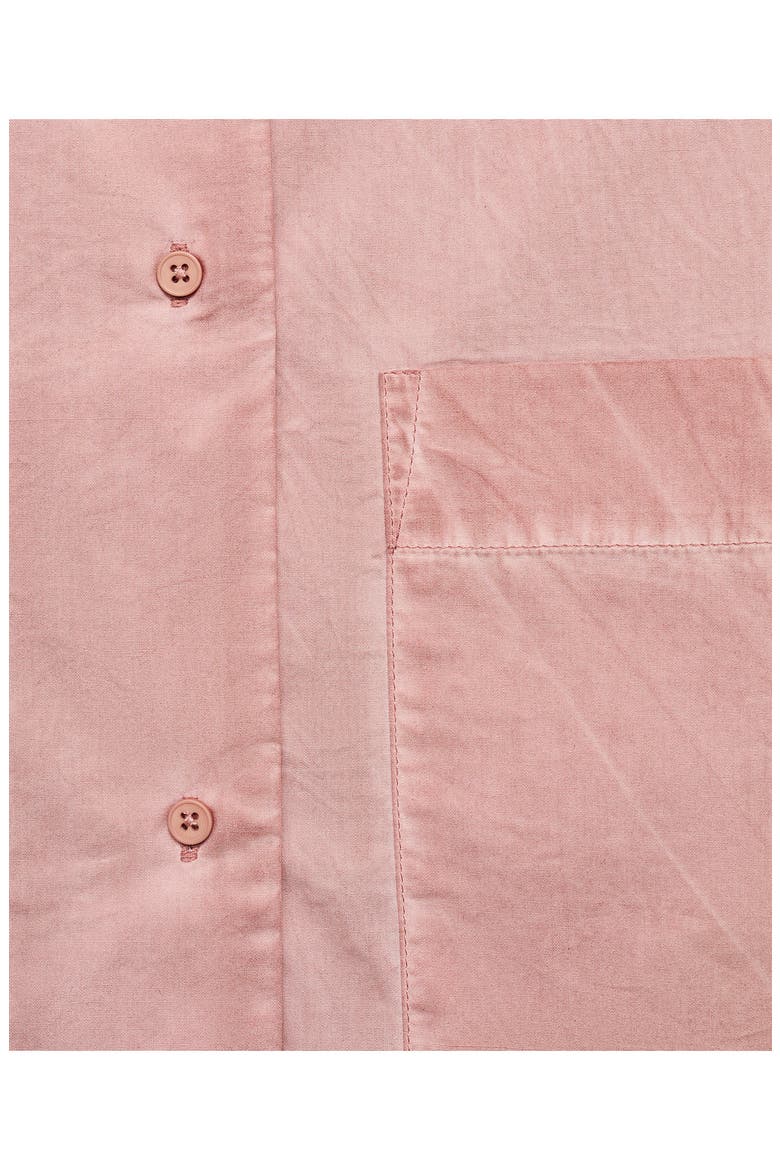 Garment Dyed Button-Up Shirt, Alternate, color, MEDIUM PINK