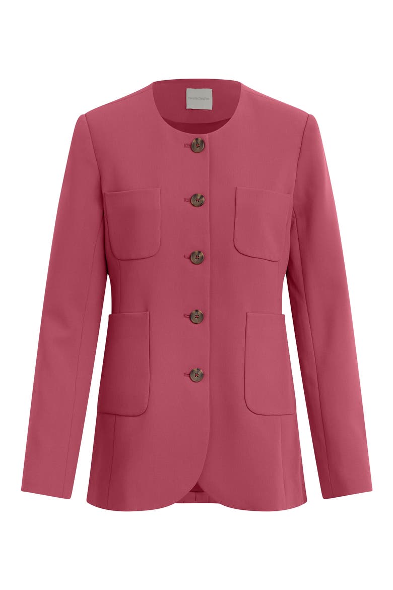 The Busy Jacket, Alternate, color, EARTH RED