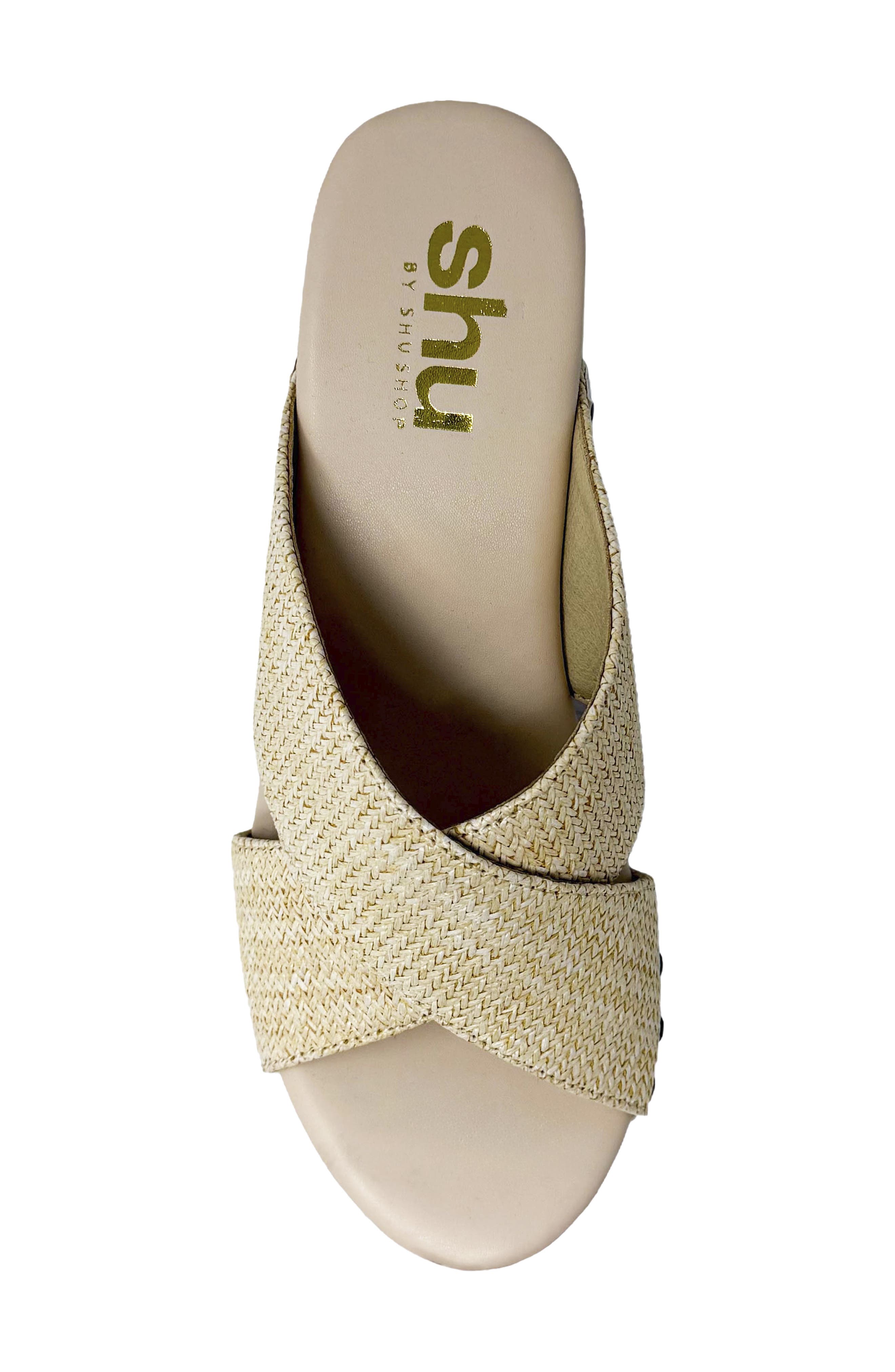 Ivanna Platform Slide Sandal, Alternate, color, NATURAL WOVEN