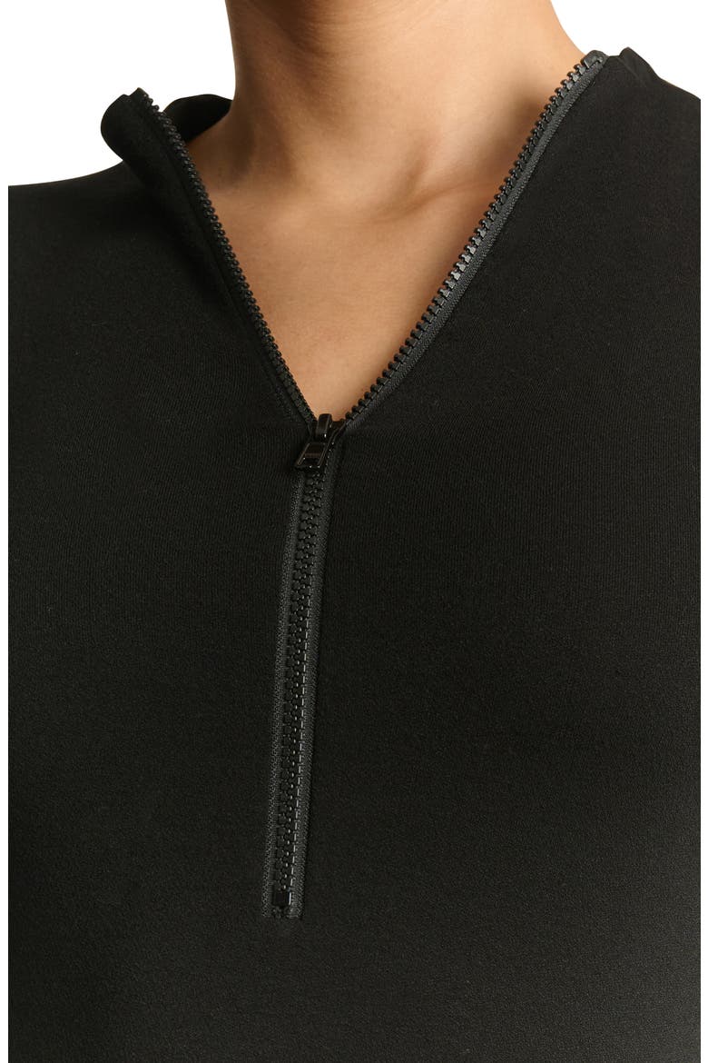 Quarter Zip Jumpsuit, Alternate, color, BLACK