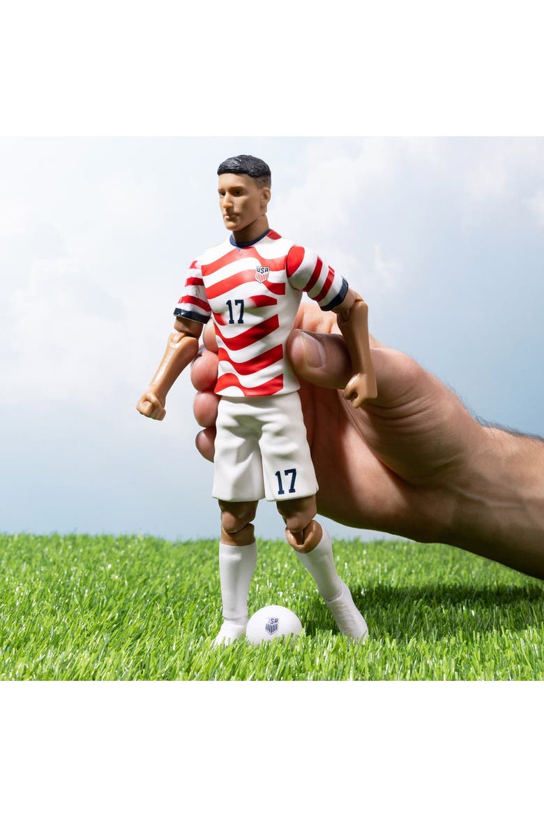 Sockers 2026 USMNT Alejandro Zendejas Home Jersey 8" Soccer Action Figure, Alternate, color, Red