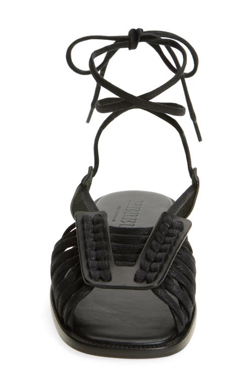 Hereu Consell Ankle Strap Sandal In Black