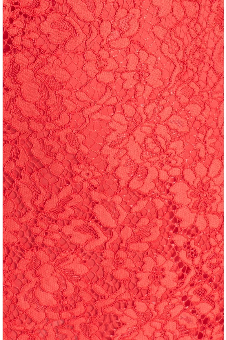 SHORT SLEEVE LACE SHIFT DRESS, Alternate, color, VERMILLION