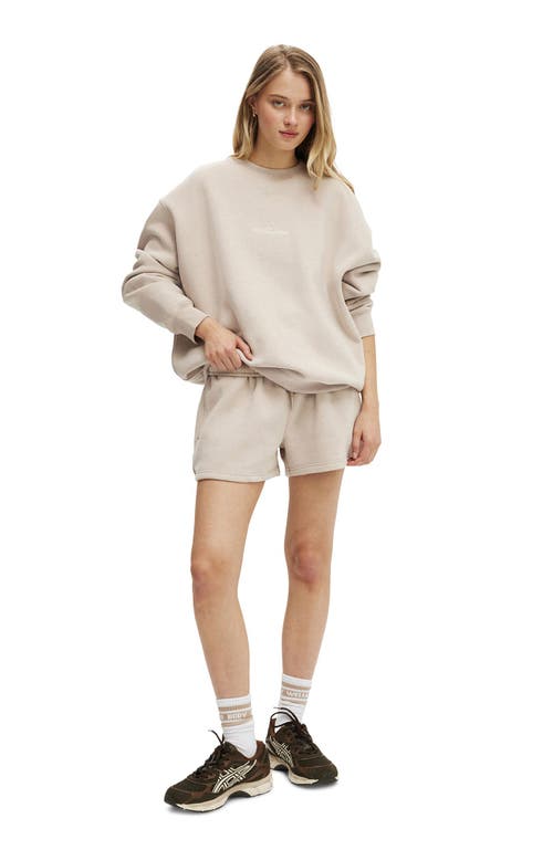 Cotton On Body Plush Graphic Crew Sweatshirt In Neutral