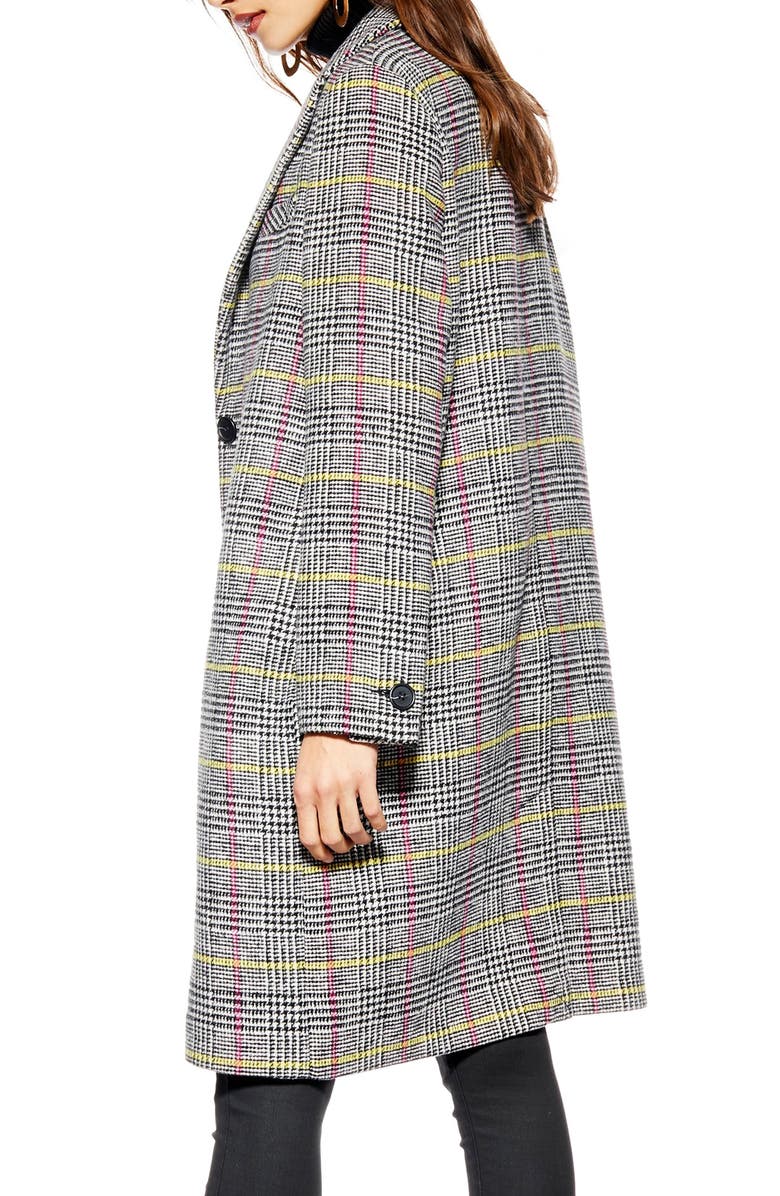 Topshop Piper Check Jacket, Alternate, color, 