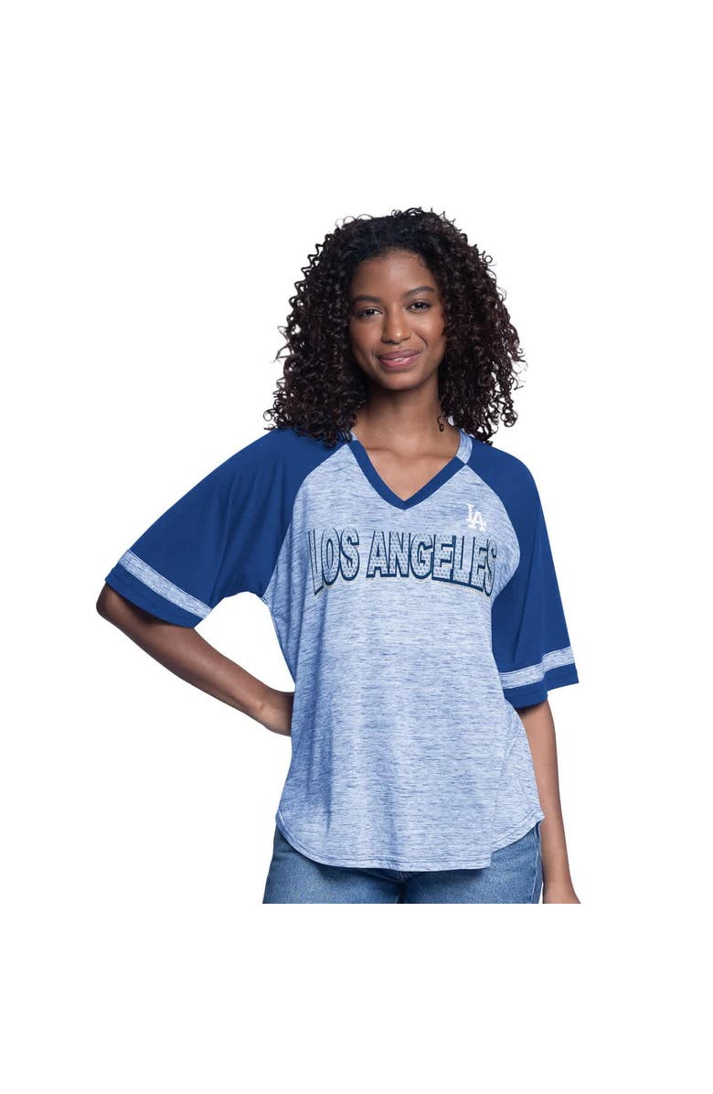 G-III 4HER BY CARL BANKS Women's G-III 4Her by Carl Banks  Royal Los Angeles Dodgers Hall of Fame Raglan Oversized Half-Sleeve Top, Alternate, color, 