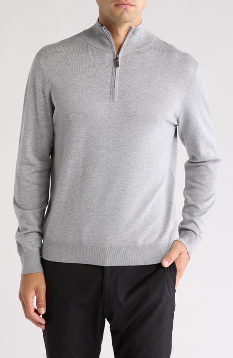 Solid Quarter Zip Pullover