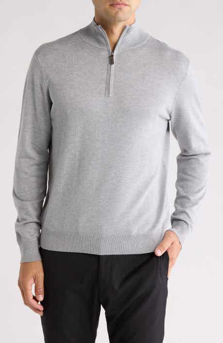 TOM BAINE Solid Quarter Zip Pullover