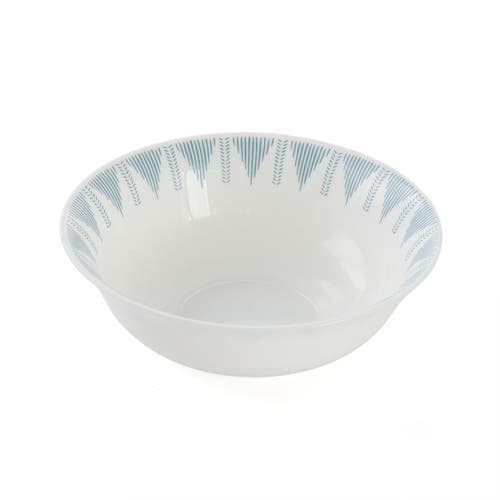 Ultra By Gibson Piper Point 12 Piece Opal Glass Dinnerware Set In Blue