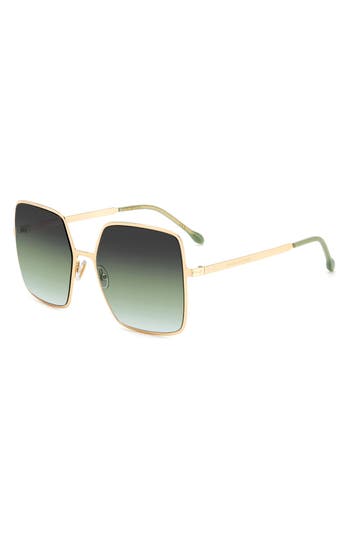 Shop Isabel Marant 52mm Gradient Square Sunglasses In Gold Green Gray Green