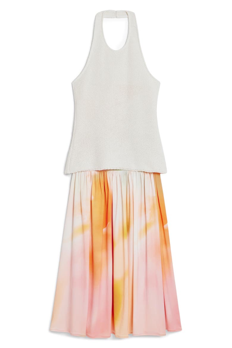 Halter Neck Max Dress, Alternate, color, LIGHT BEIGE