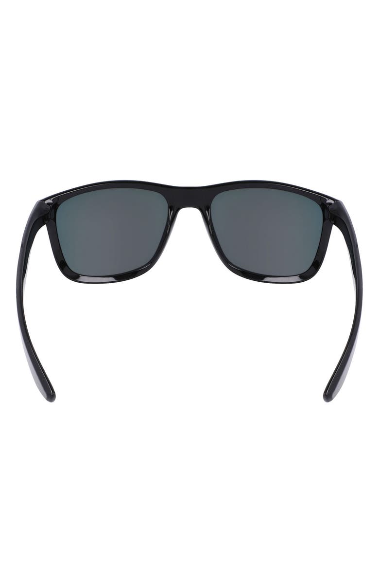 Nike Essential Endeavor 57mm Square Sunglasses, Alternate, color, Black/ Red Mirror