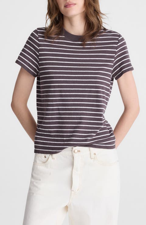 Stripe Relaxed Cotton Jersey T-Shirt