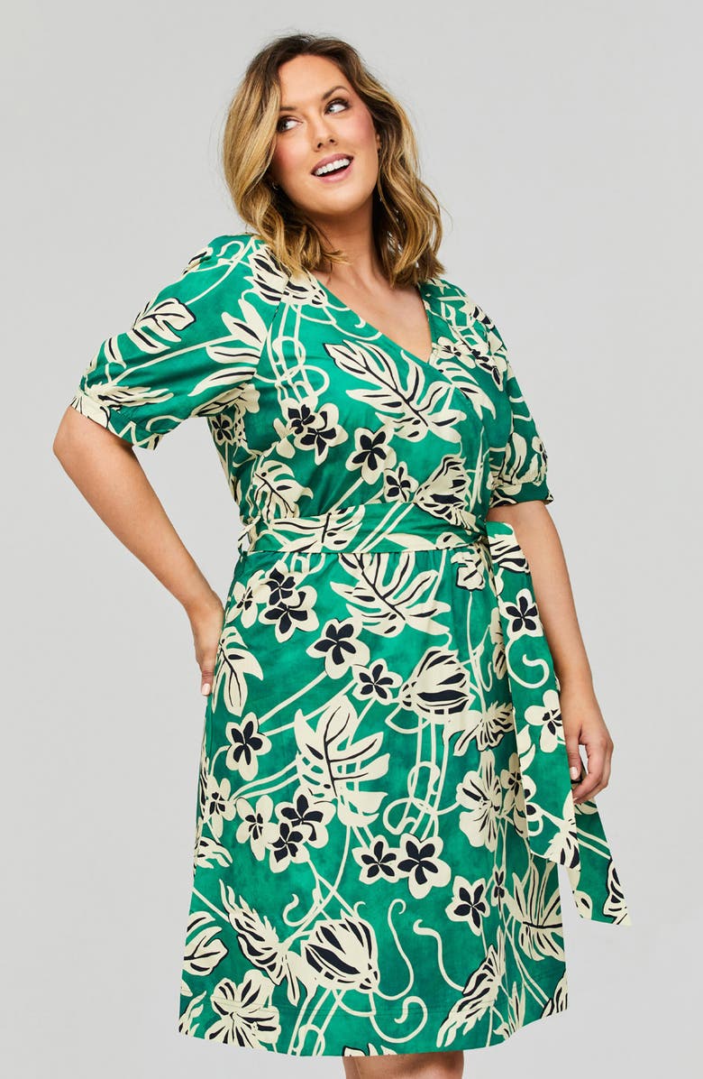 Estelle Aruba Tropical Floral Cotton Dress, Alternate, color, 