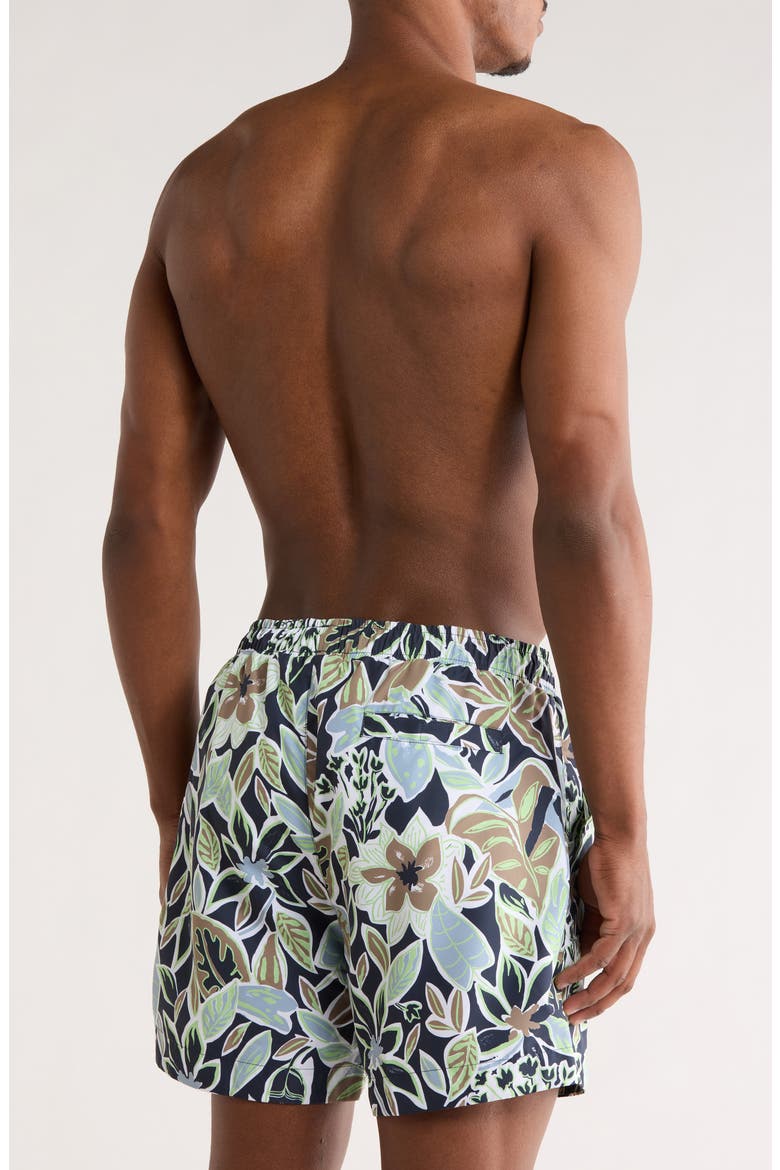Calala Floral Print Board Shorts, Alternate, color, NAVY