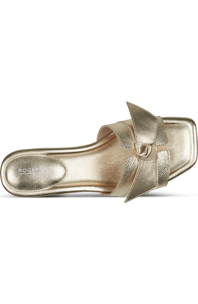 Rockport Carsie Slide Sandal, Alternate, color, Gold Leather