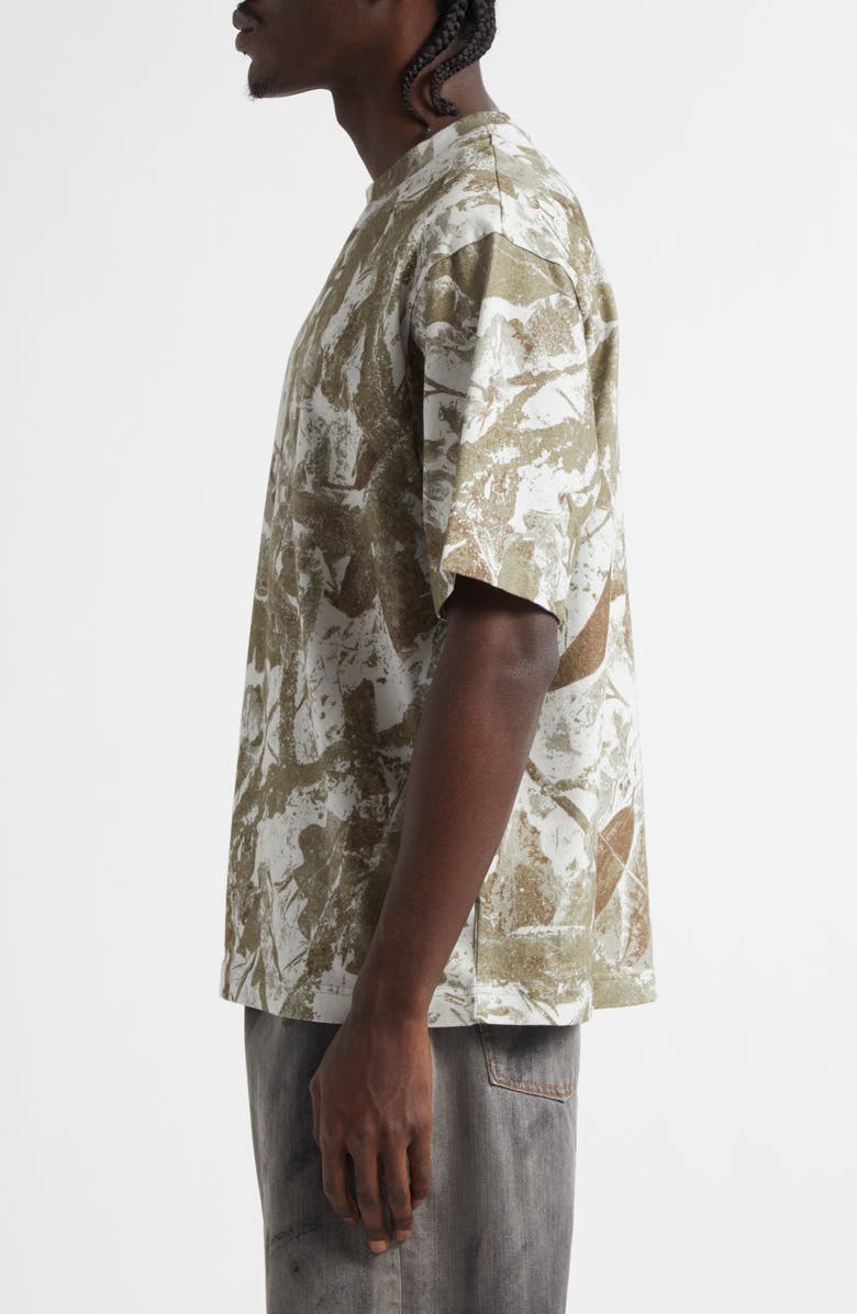 Acne Studios Abstract Camo Organic Cotton T-Shirt, Alternate, color, 