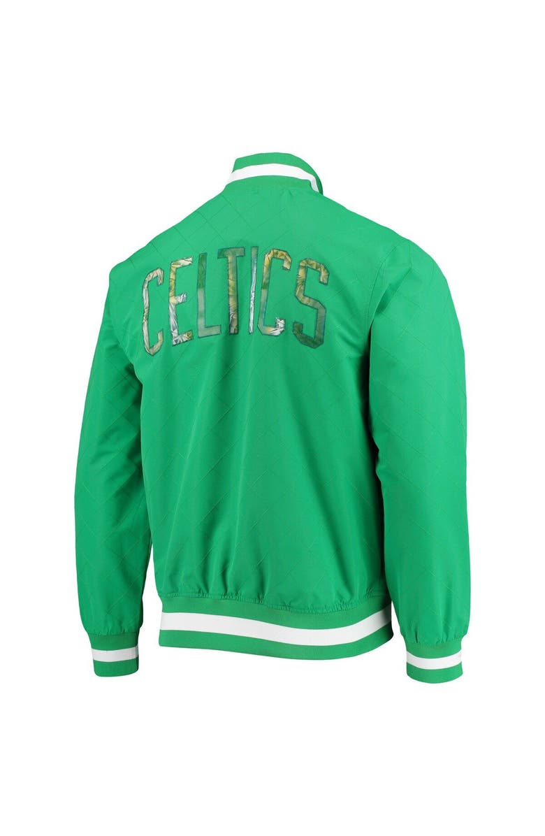 Mitchell & Ness Men's Boston Celtics Kelly Green Mitchell & Ness Hardwood Classics 75th Anniversary Authentic Warmup Full-Snap Jacket, Alternate, color, 