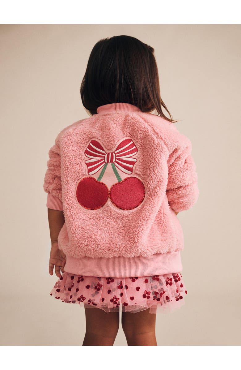 Huxbaby Cherry Pie Fur Jacket, Alternate, color, Apricot