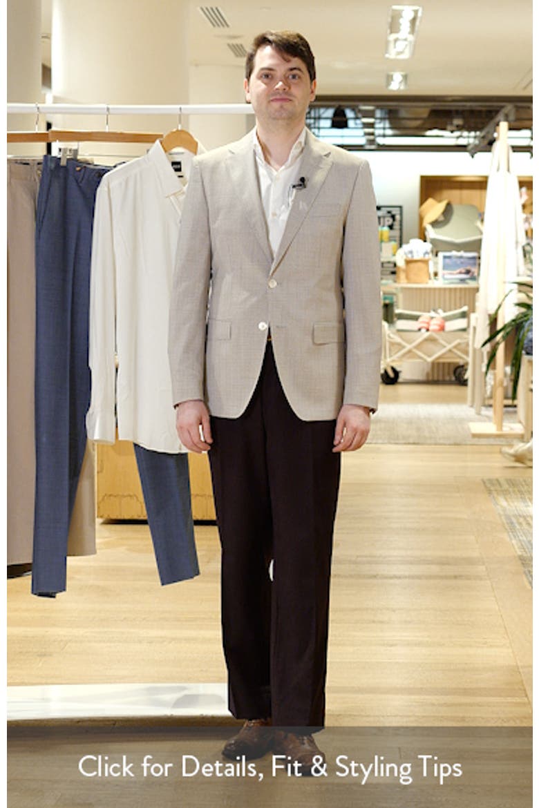 Hutson Slim Fit Tan Mélange Virgin Wool Sport Coat video