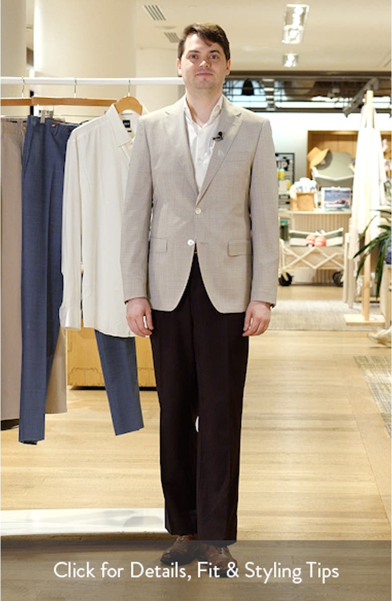 Hutson Slim Fit Tan Mélange Virgin Wool Sport Coat, sales video thumbnail