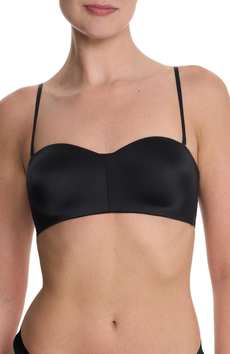 Natori Adapt Smooth Bandeau Strapless Bra, Alternate, color, Black