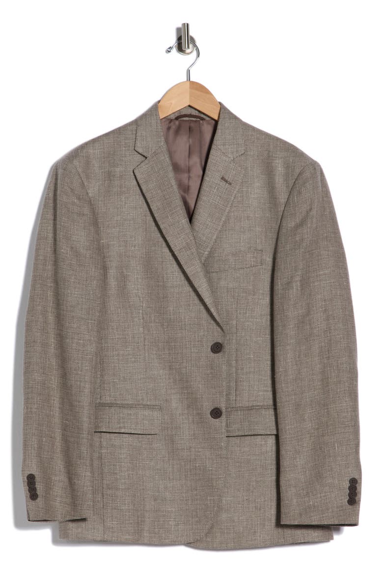 Two-Button Wool & Linen Blend Sport Coat, Alternate, color, TAN