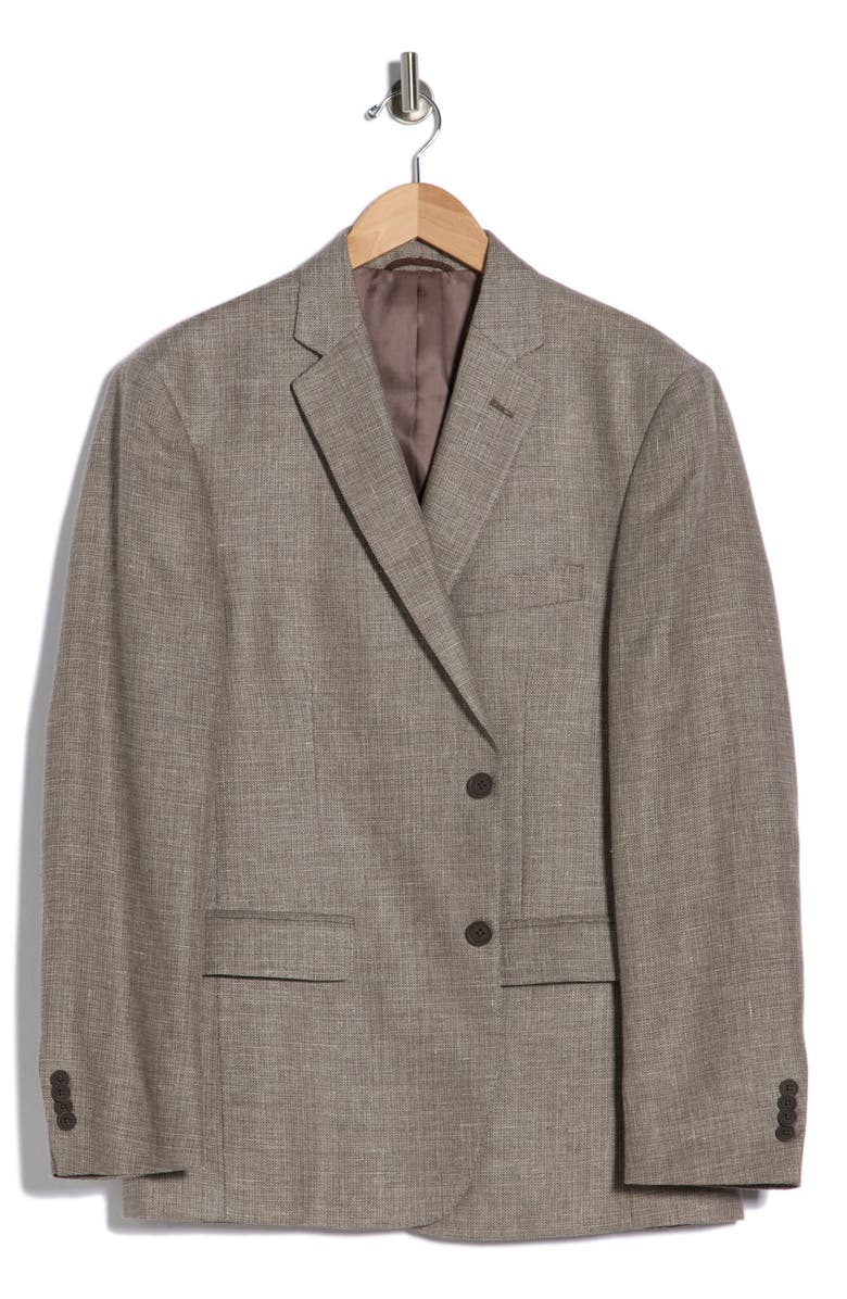JB Britches Two-Button Wool & Linen Blend Sport Coat, Main, color, Tan