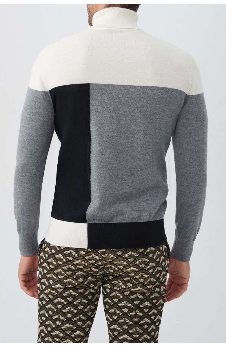 MR TURK Callisto Color Block Turle Neck Sweater, Alternate, color, Multi