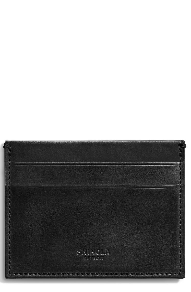 Shinola Harness Leather Card Case, Main, color, 