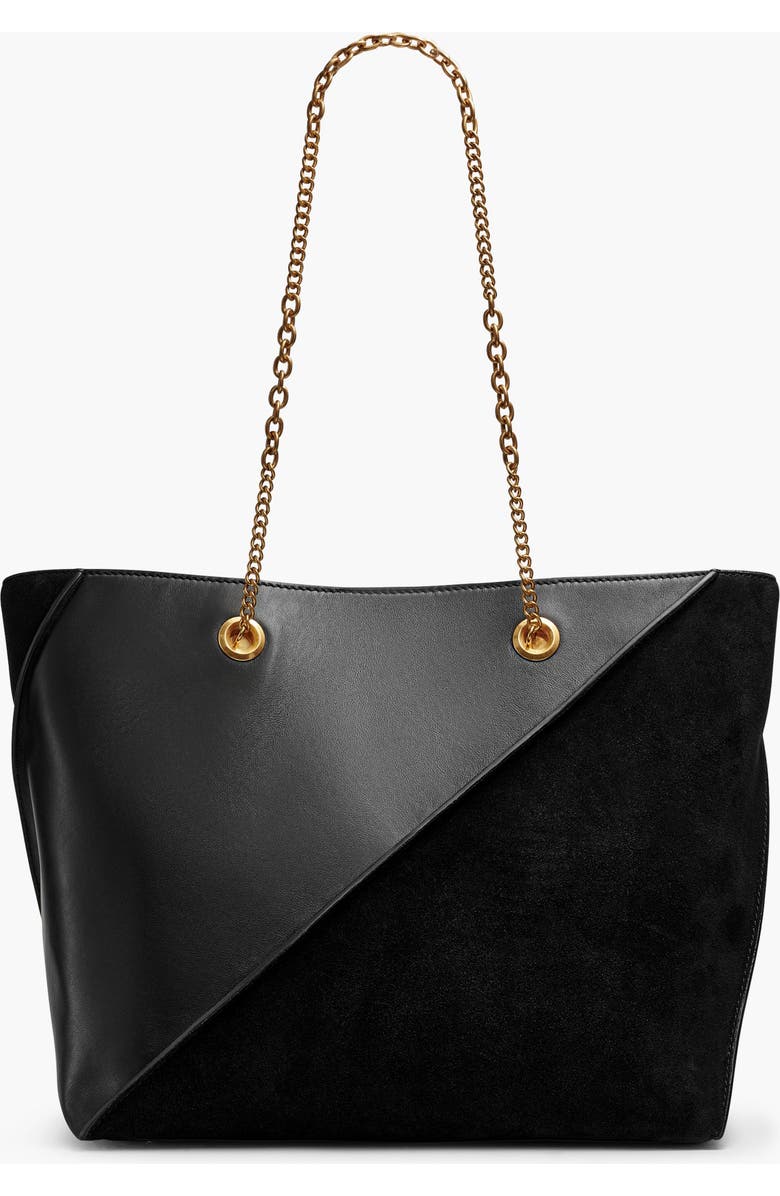 Donna Karan New York Setauket Solid+Suede Tote, Alternate, color,