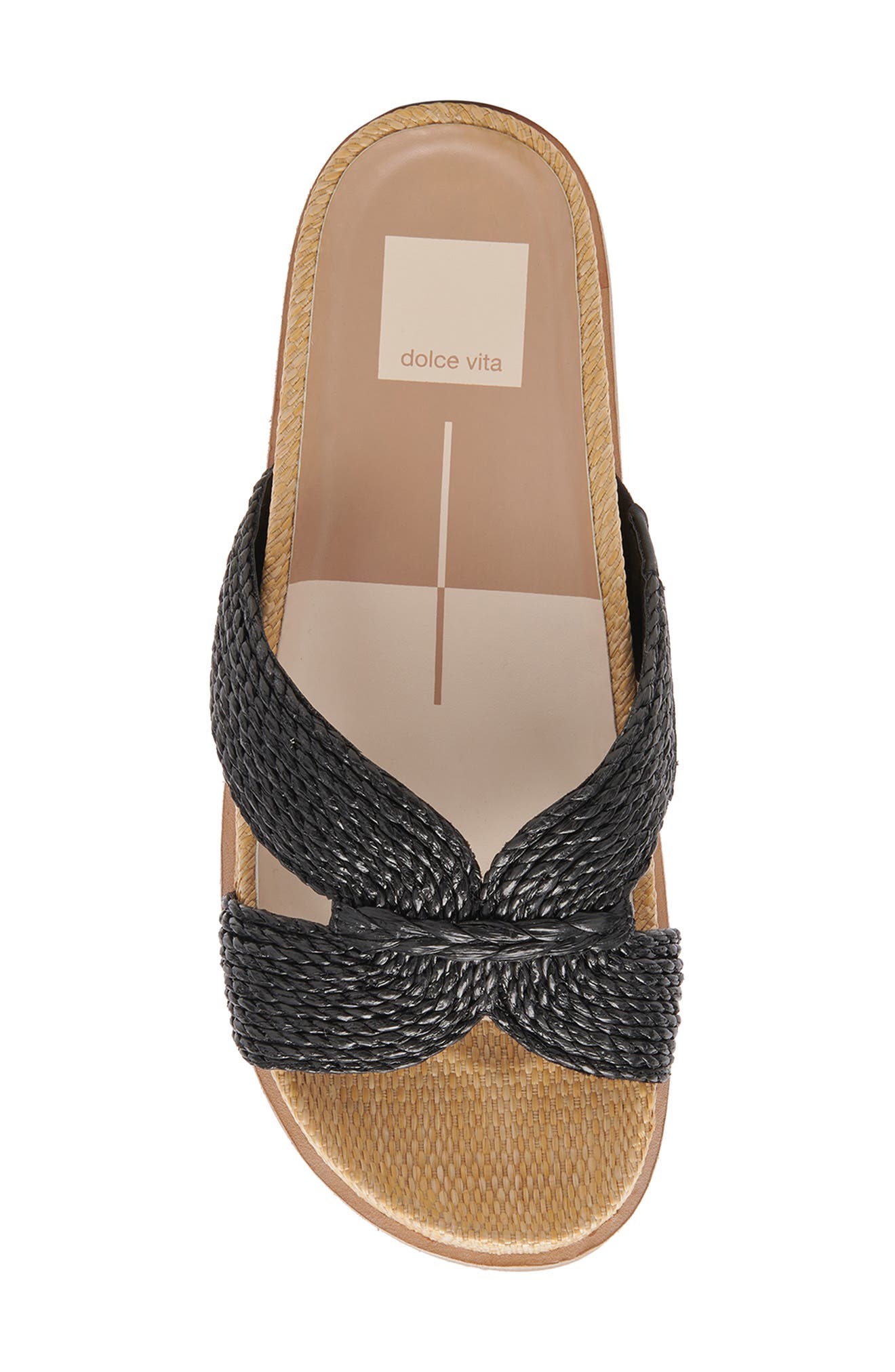 Dolce Vita Selda Raffia Slide Sandal, Alternate, color, 