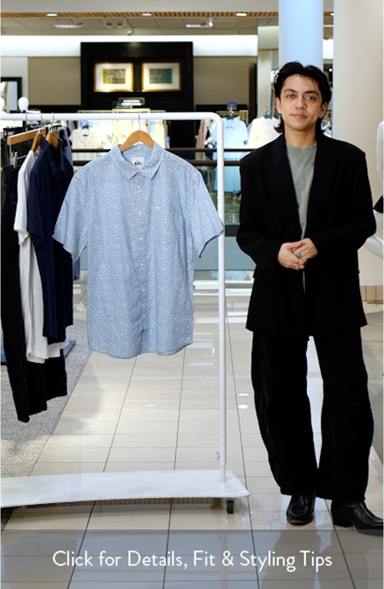 Apero Classic Fit Print Short Sleeve Button-Up Shirt, sales video thumbnail