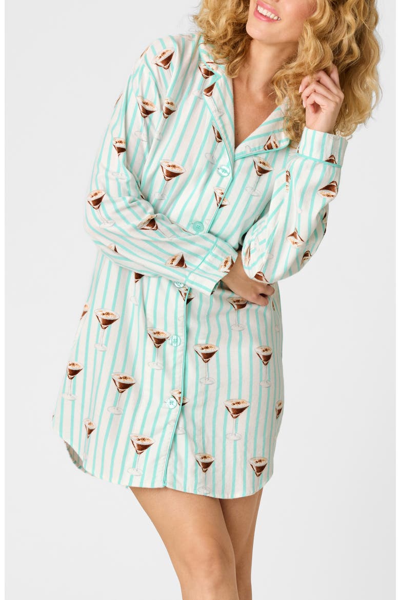 PJ Salvage Flannel Nightshirt (Women) | Nordstrom