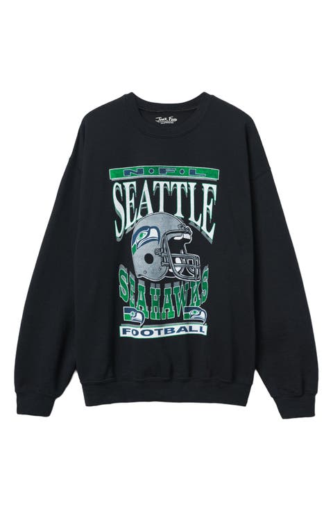 Seattle Seahawks Helmet Flea Market Crewneck Sweatshirt
