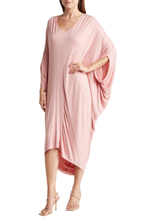 Batwing Sleeve Caftan Dress