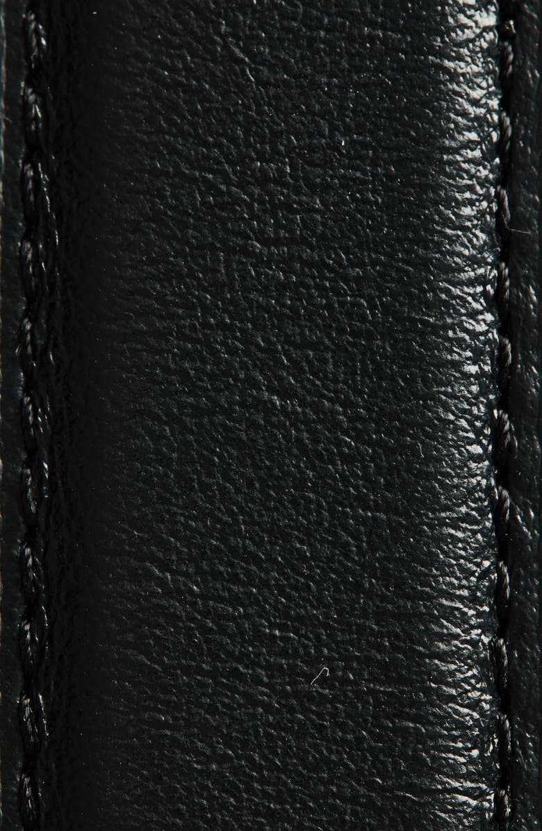 Altuzarra Round Buckle Leather Belt, Alternate, color, Black