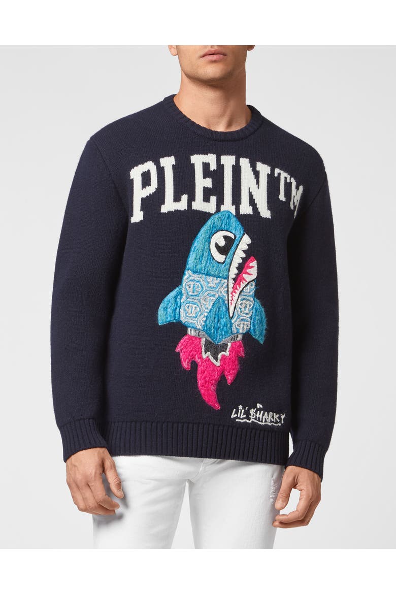 Pullover Round Neck Men, Main, color, darkblue