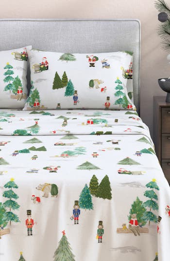 Woven & Weft Turkish Cotton Flannel Holiday Sheet Set