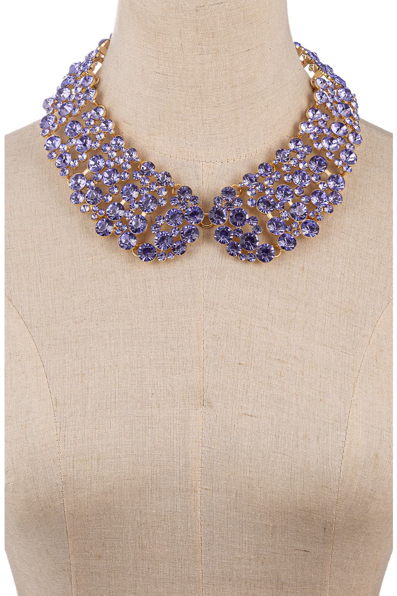 Diana Iridescent Collar Necklace, Alternate, color, PURPLE