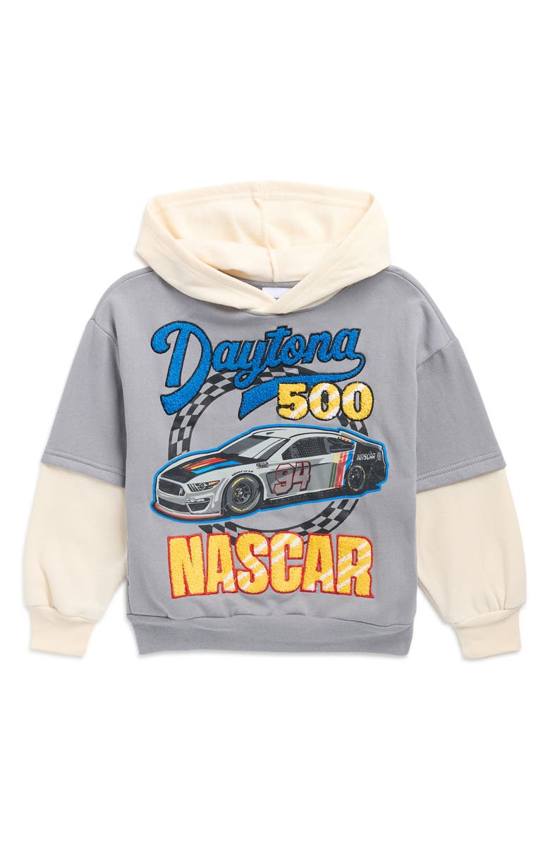 Freeze Kids' NASCAR Hoodie, Main, color, Silver/ Ivory