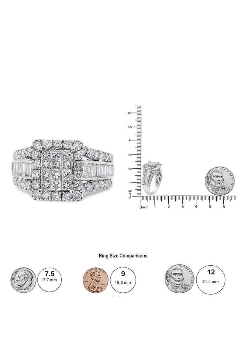 14K White Gold 2.00 Cttw Composite Head with Halo Diamond Ring, Alternate, color, White
