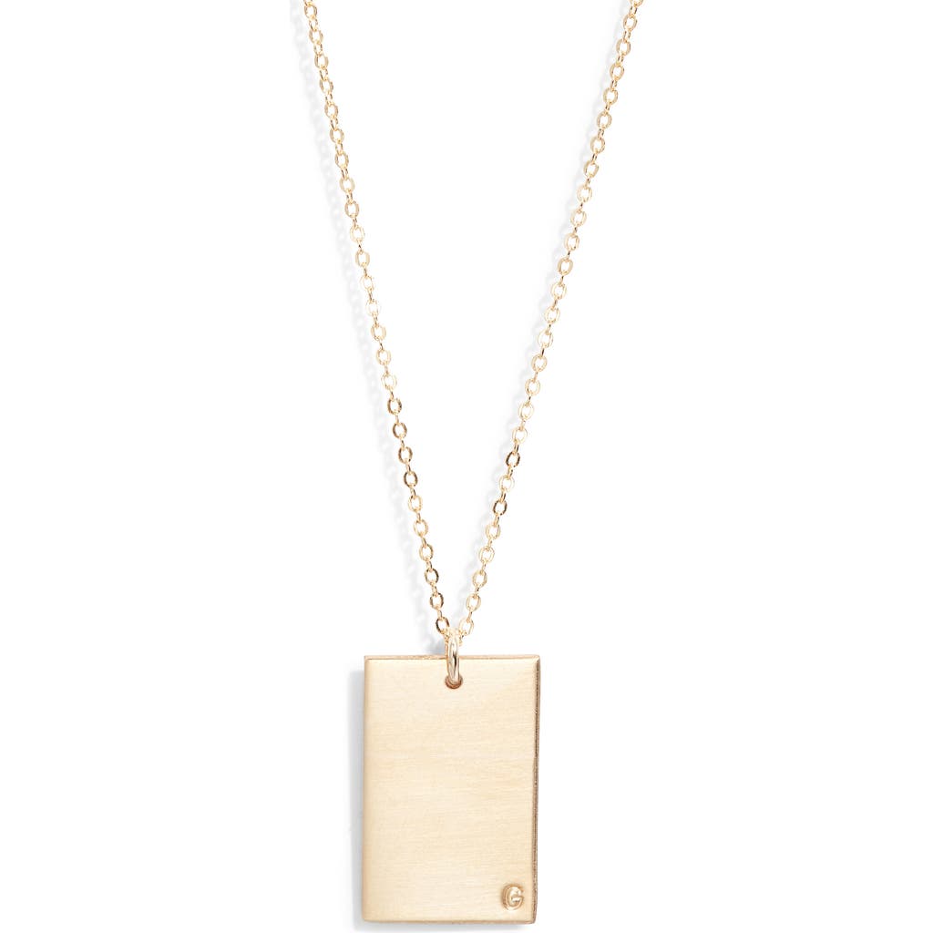 Set & Stones Goldie Initial Tag Pendant Necklace In Gold