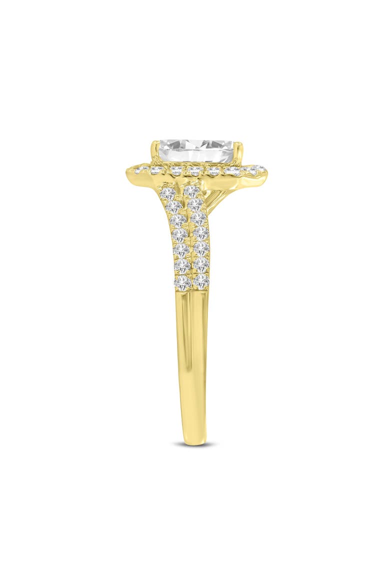 Mariam 14K Yellow Gold Emerald Cut Lab Grown Diamond Halo Engagement Ring - 2.1 Ct, Alternate, color, 14K Yellow Gold